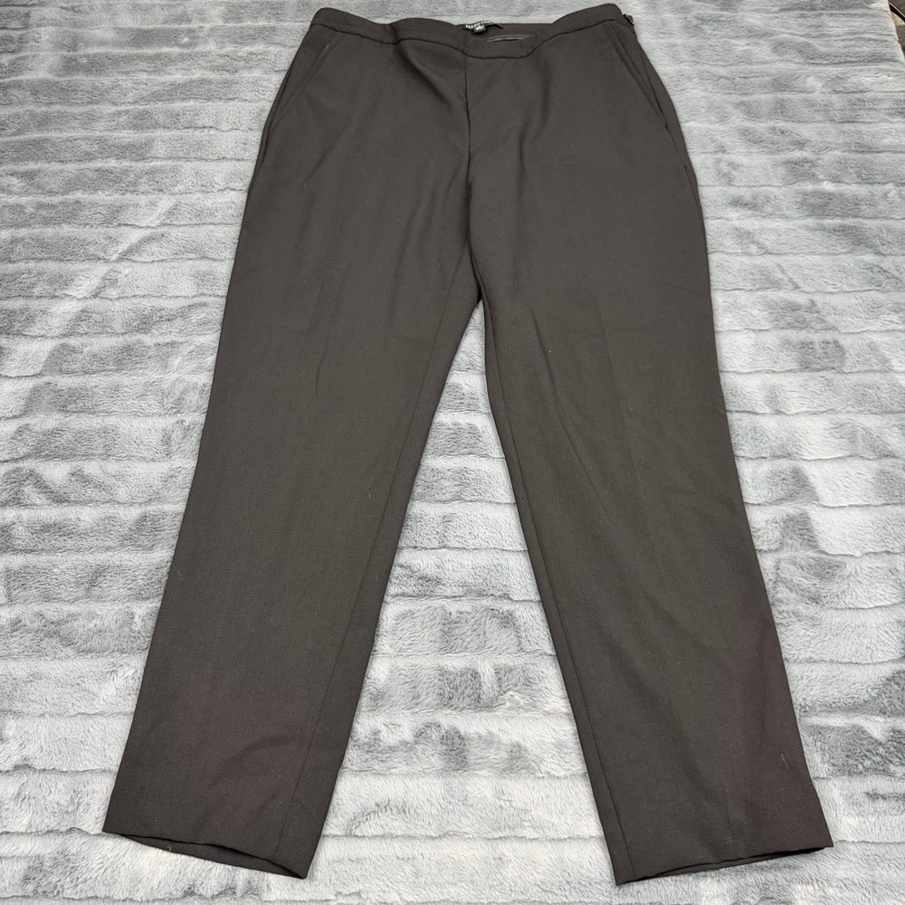 Ellen Tracy Womens Black Straight Leg Dress Pants Trousers Size 8 Office Career